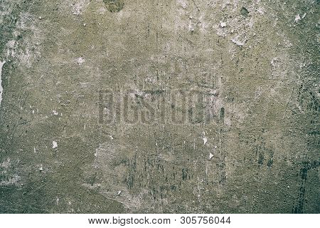 Texture Of Gray Color Cement Wall For The Background