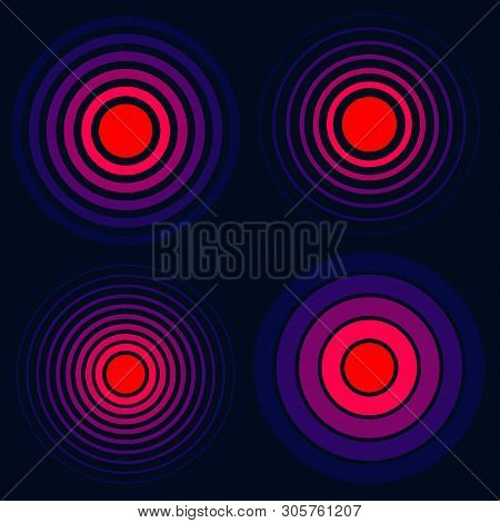 Creative Illustration Of Pill Target Spot Symbol, Medical Painkiller Drug Icon Isolated On Backgroun