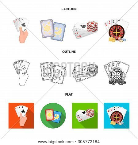 Isolated Object Of Game And Magic Symbol. Set Of Game And Poker Vector Icon For Stock.
