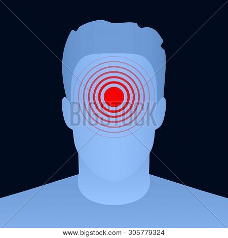 Creative Illustration Of Pill Target Spot Symbol, Medical Painkiller Drug Icon Isolated On Backgroun