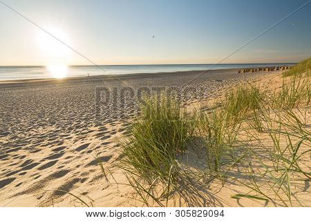 Beach During Sunset On The Island Of Sylt, Germany