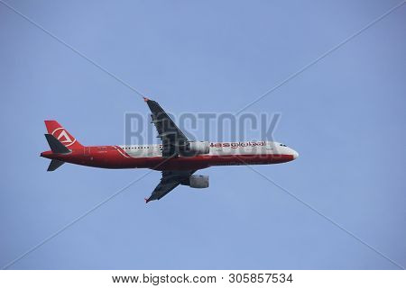 Amsterdam The Netherlands - March 4th, 2018: Tc-ate Atlasglobal Airbus A321-200 Takeoff From Aalsmee