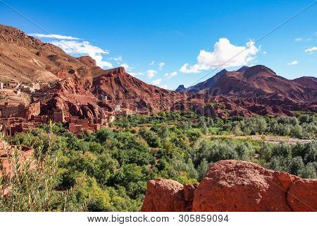 Dades Gorge Is A Gorge Of Dades River In Atlas Mountains In Morocco. Dades Gorge Depth Is From 200 T