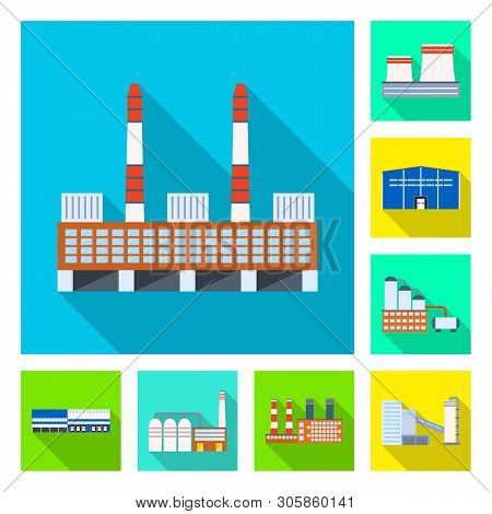 Isolated Object Of Architecture And Technology Sign. Set Of Architecture And Building Vector Icon Fo