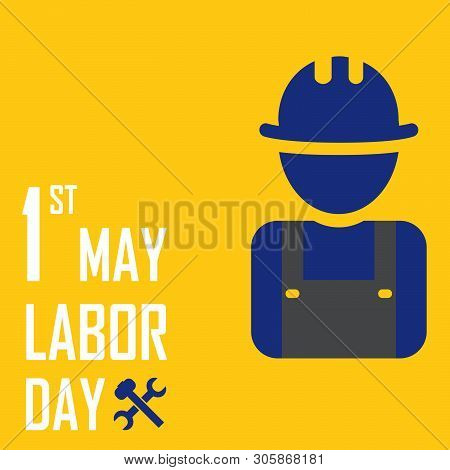 May 1st Labor (labour) Day Illustration Conceptual Construction Stock Vector. Eps10.