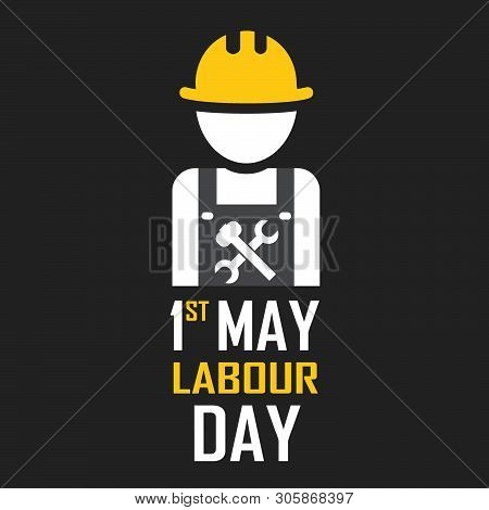 May 1st Labor (labour) Day Illustration Conceptual Construction Stock Vector. Eps10.