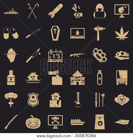 Tyranny Icons Set. Simple Set Of 36 Tyranny Vector Icons For Web For Any Design