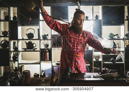 Tea ceremony is perfomed by tea master
