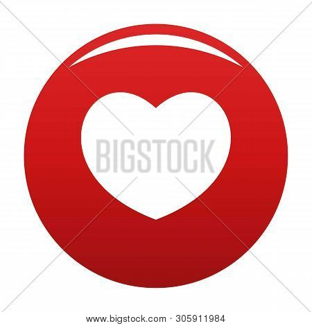 Sympathetic Heart Icon. Simple Illustration Of Sympathetic Heart Vector Icon For Any Design Red