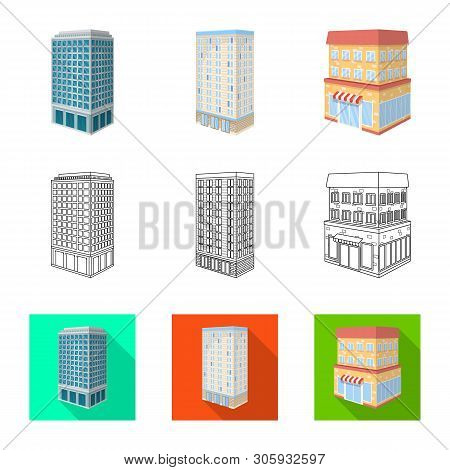 Vector Illustration Of Construction And Building Logo. Set Of Construction And Estate Stock Vector I