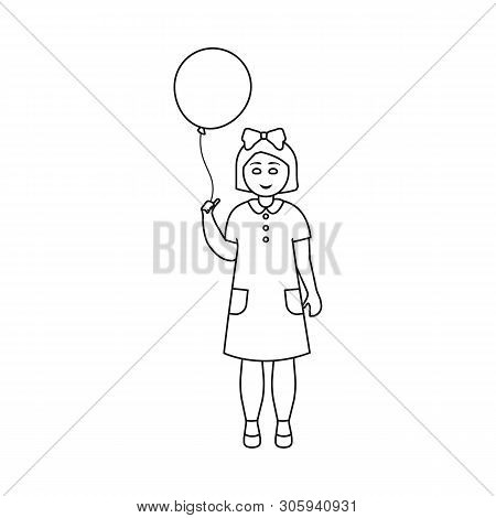 Vector Design Of Girl  And Kid Sign. Collection Of Girl  And Young Vector Icon For Stock.