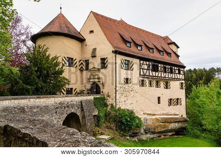 Rabenstein Castle In Fraconian Switzerland In Bavaria, Germany.