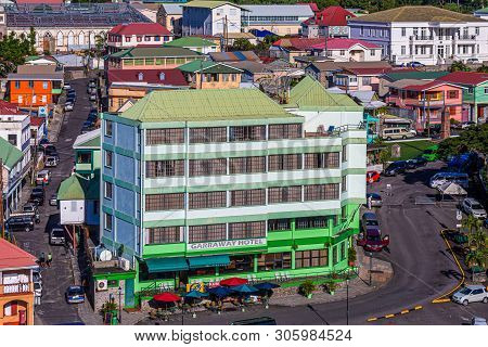 Roseau, Dominica - December 7, 2016: Dominica Is An Island Country In The West Indies With A Capital