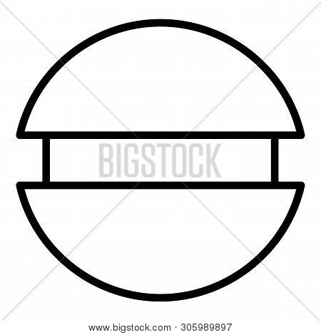 Screw Top View Icon. Outline Screw Top View Vector Icon For Web Design Isolated On White Background