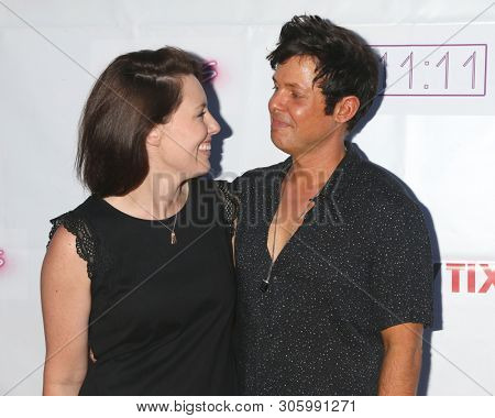 LOS ANGELES - JUN 9:  Sarah Findley, Michael Leoni at the 
