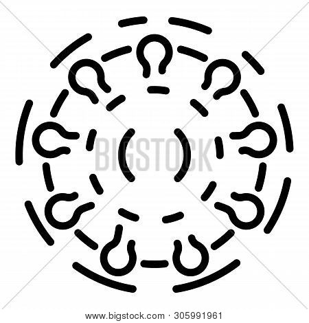 Rotavirus Icon. Outline Rotavirus Vector Icon For Web Design Isolated On White Background