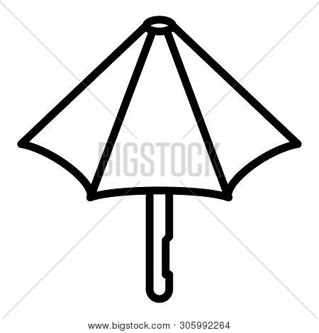 Umbrella Closed Half Icon. Outline Umbrella Closed Half Vector Icon For Web Design Isolated On White