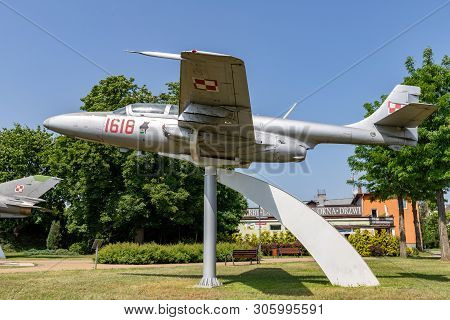Debrzno, Pomeranian Voivodeship / Poland - June 11, 2019: Airplane Monument In A Small Town In Pomer