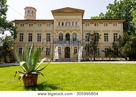 Sypniewo, Kujawsko Pomorskie / Poland - June 11, 2019: Renovated Old Mansion In A Small Town. A Hist