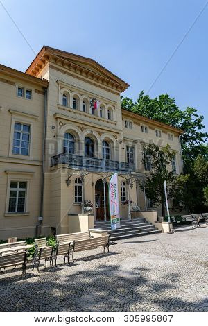 Sypniewo, Kujawsko Pomorskie / Poland - June 11, 2019: Renovated Old Mansion In A Small Town. A Hist