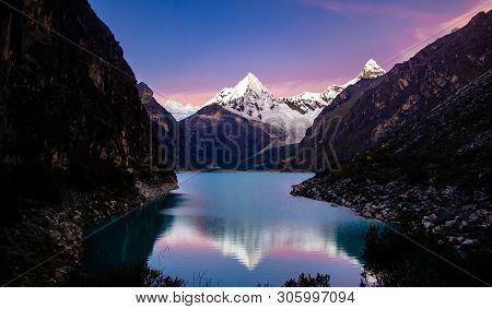 Sunset At Lake Paron, Huaraz Peru (artesonraju Mountain)