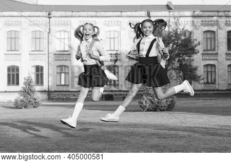 Stay Active. Active Girls Run From School. Happy Kids Afterschool. Active Childhood. School Holidays