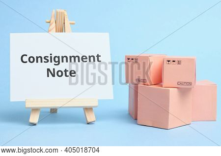 Courier Industry Term Consignment Note. Document For Escorting Cargo