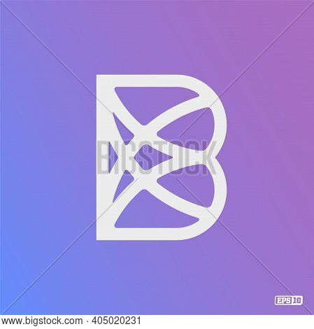 Modern Professional Logo Monograma B In Purple Theme