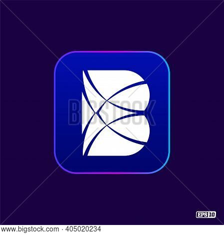 Modern Professional Logo Monograma B In Blue Theme