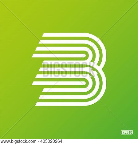 Modern Professional Logo Monograma B In Green Theme