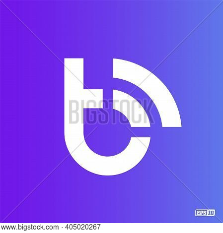 Modern Professional Logo Monograma B In Blue Theme