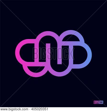 Modern Professional Logo Monograma N In Purple Theme