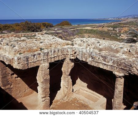 Hrobky králů, Paphos, Kypr.