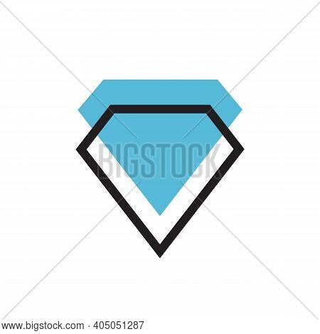 Abstract Diamond Gem Logo Icon Design, Jewelry Symbol Illustrationabstract Diamond Gem Logo Icon Des
