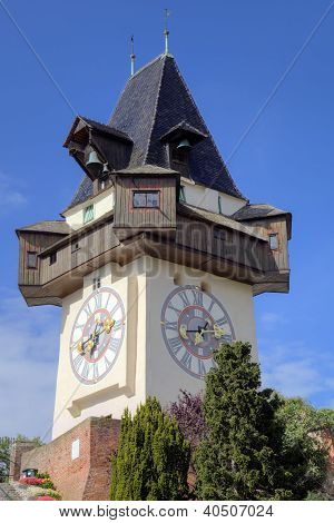 Torre dell'orologio di Schlossberg. Graz, Austria