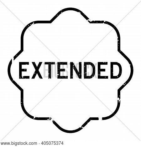 Grunge Black Extended Word Rubber Seal Stamp On White Background