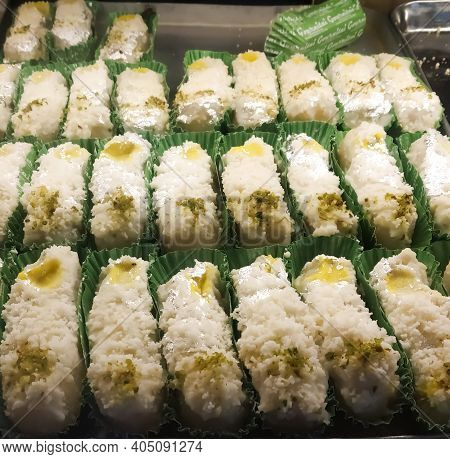Bengali Sweets Made Of Milk Kheer  Malai Displayed In A Sweet Shop At Bagdogra, West Bengal, India.