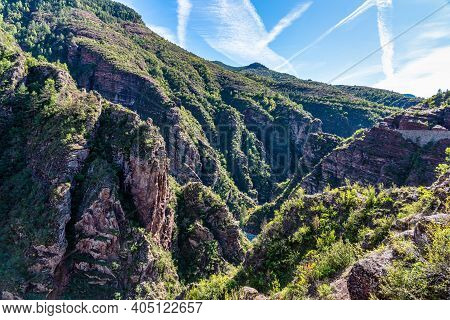 Gorges De Daluis Or Chocolate Canyon As It Is Called By Locals Because Of The Rocks Color Formed By 