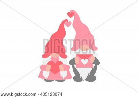 Love Gnomes Couple, Valentines Day, Wedding, Love Pink Design, Scandinavian Gnomes, Girl Gnome, And 