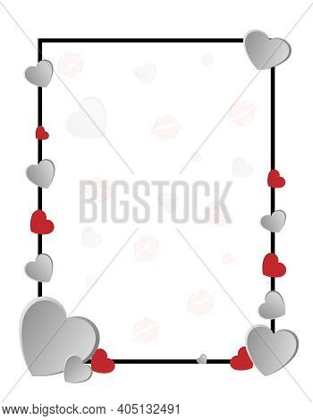 Happy Valentines Day Romantic Greeting Card. Illustration. Romantic Card Design