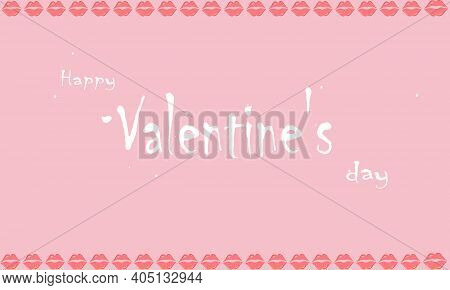Happy Valentine's Day. Vector Romantic Pink Background.