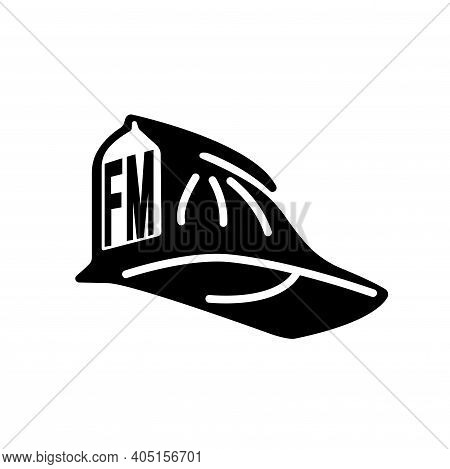 Fire Marshal Black Icon, Vector Illustration, Isolate On White Background Label. Eps10