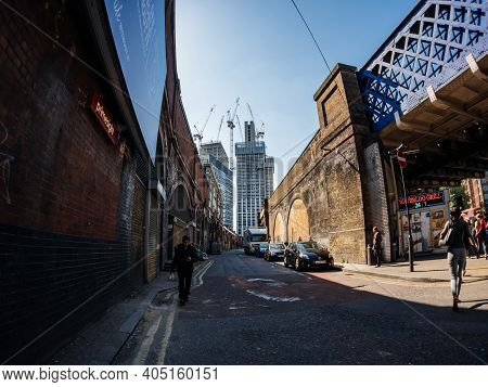 London, United Kingdom - May 19, 2018: Passengers Commuters At The Waterloo Station Commuting - Wide