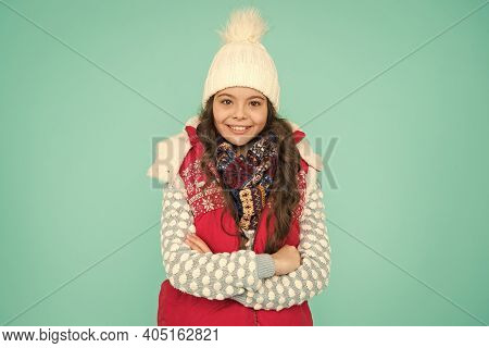 Stay Warm And Stylish. Cold Winter Days. Vacation Time. Stay Active During Season. Kid Wear Knitted 