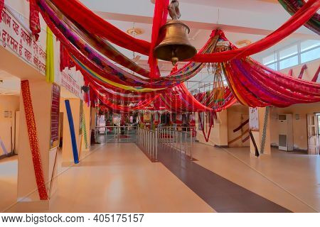 Jaisalmer, Rajasthan, India- 15th October 2019 : Inside View Of Tanot Mata Mandir At India Pakistan 