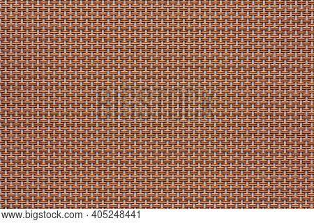 Macrotexture Of Textile Material Or Coarse Fabric Close-up With Symmetric And Identical Mesh Plexus 