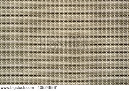 Macrotexture Of Fabric Or Coarse Textile Material Close-up With Symmetric And Identical Mesh Plexus 