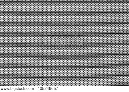 Macrotexture Of Fabric Or Coarse Textile Material Close-up With Symmetric And Identical Mesh Plexus 