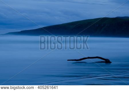 Sandfly Bay At Sunset. Sandfly Bay Wildlife Refuge. Otago Peninsula. Otago. South Island. New Zealan