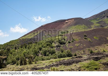 Monti Sartorius, A Group A Volcano Domes At The North-eastern Flank Of Mount Etna, Sicily, Italy